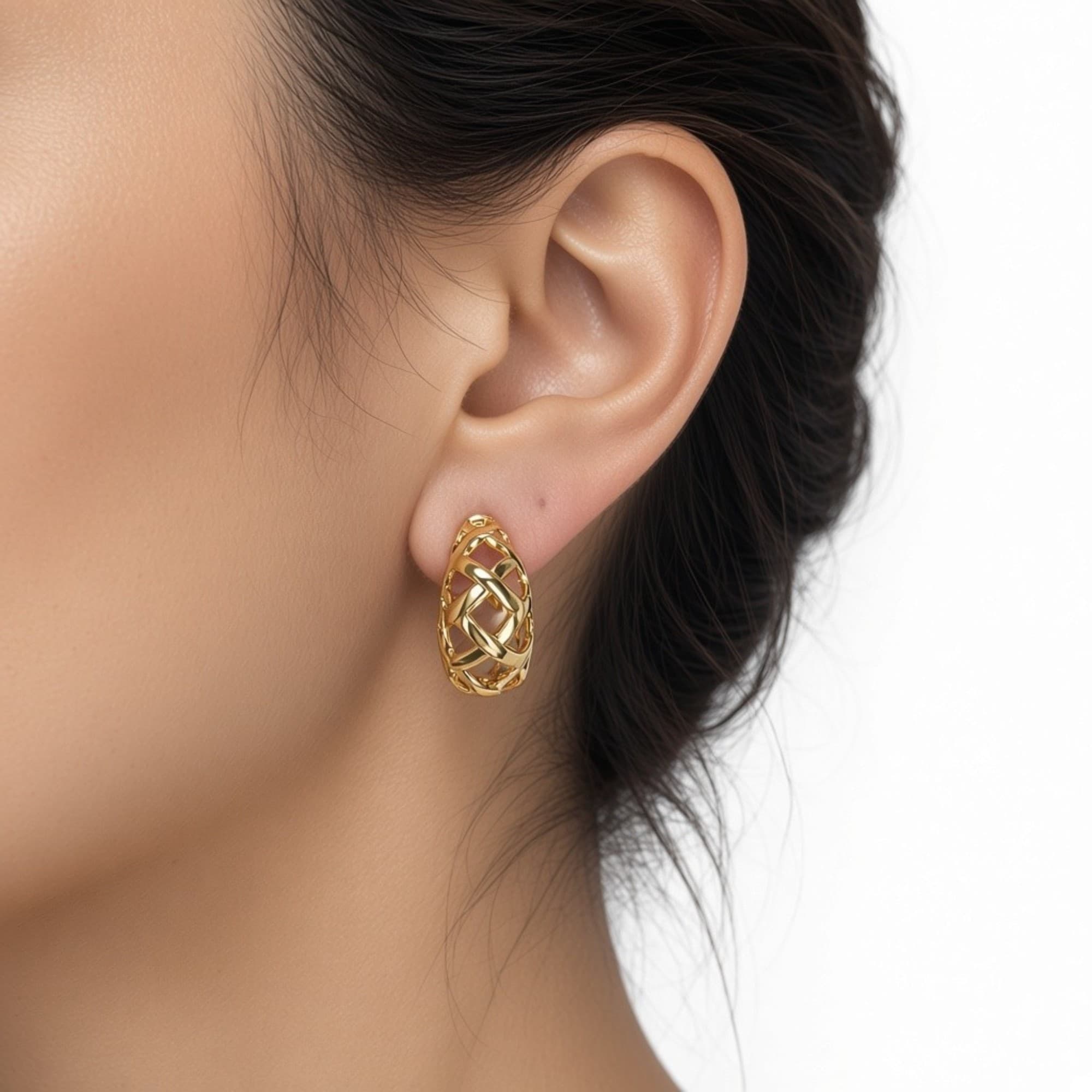 Brinco Orgânico Dourado — miniatura 2