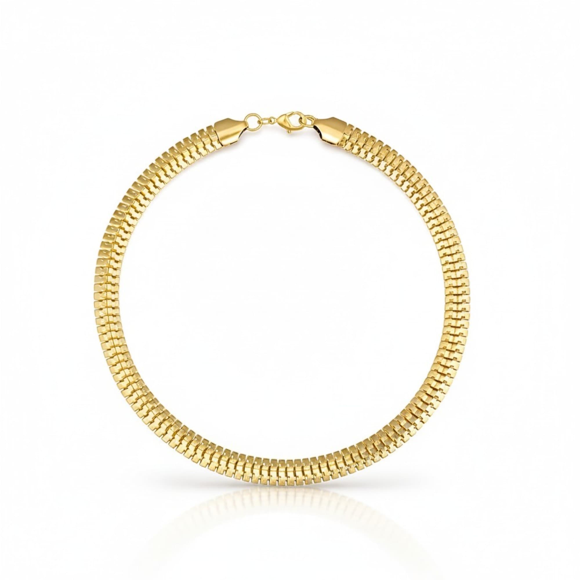 Choker Malha Dupla Dourado