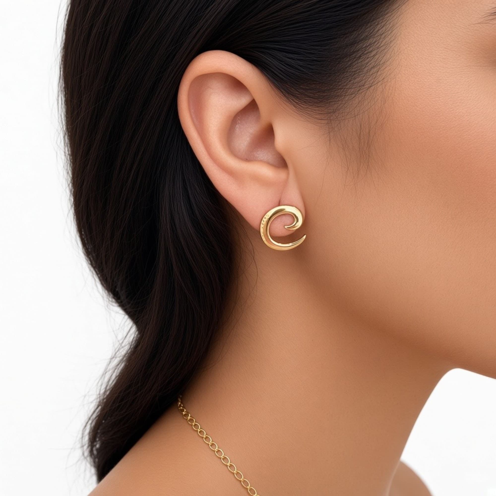 Brinco Espiral Dourado — miniatura 2