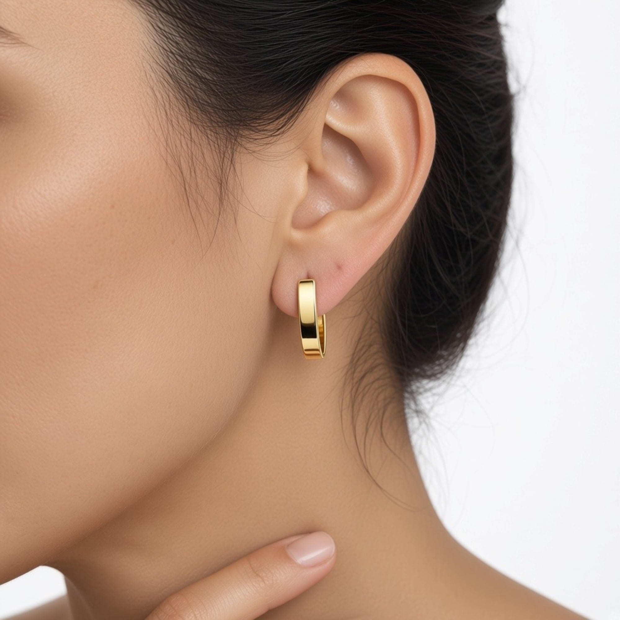Brinco Argola Oval Dourado – imagem 2