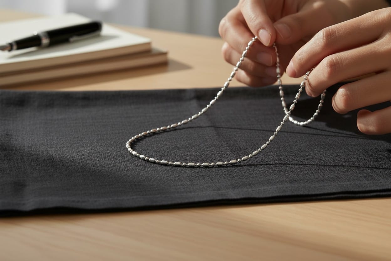 Choker Canutilhos e Esferas Prateado – imagem 2