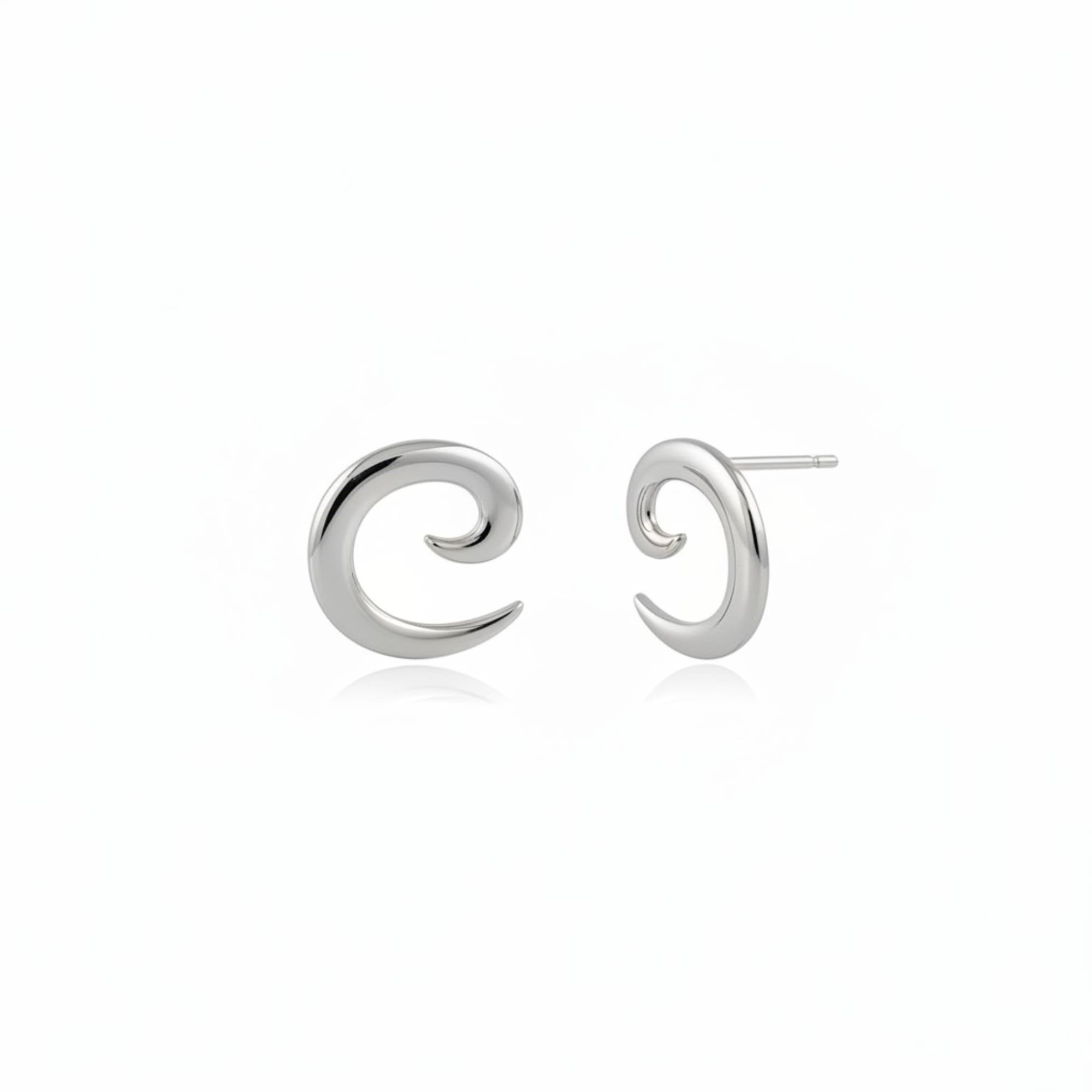 Brinco Espiral Prateado